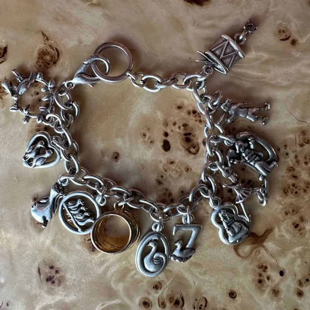 Chunky Twelve Days of Christmas Charm Bracelet
